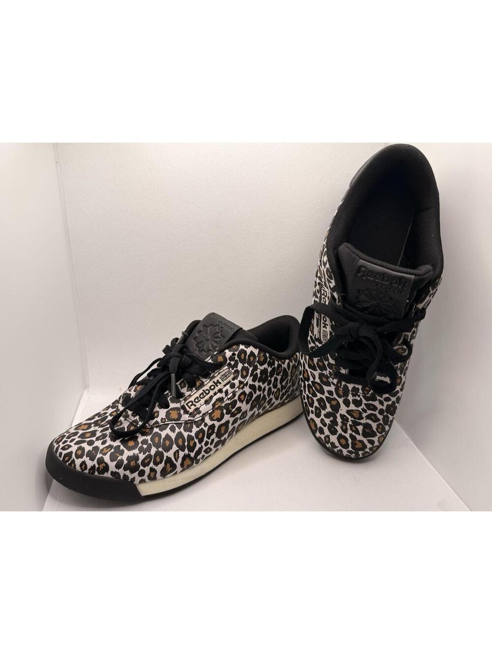 Reebok Classic Princess Sneaker Women’s Size 7 Leopard Print Lace Up Shoes